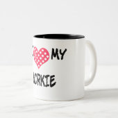 Ik hou van mijn Morkie Tweekleurige Koffiemok (Voorkant rechts)