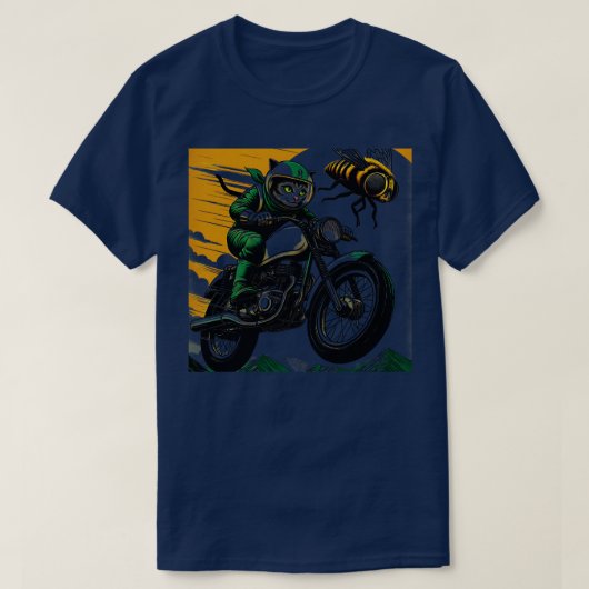 Ik hou van mijn motor mijn kat Cicadas Cat 2024 en T-shirt (Design voorkant)