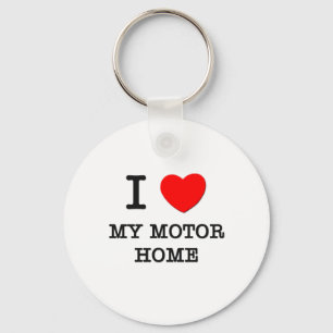 Ik hou van mijn motor thuis sleutelhanger