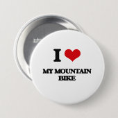 Ik hou van mijn mountainbike ronde button 7,6 cm (Voorkant /achterkant)