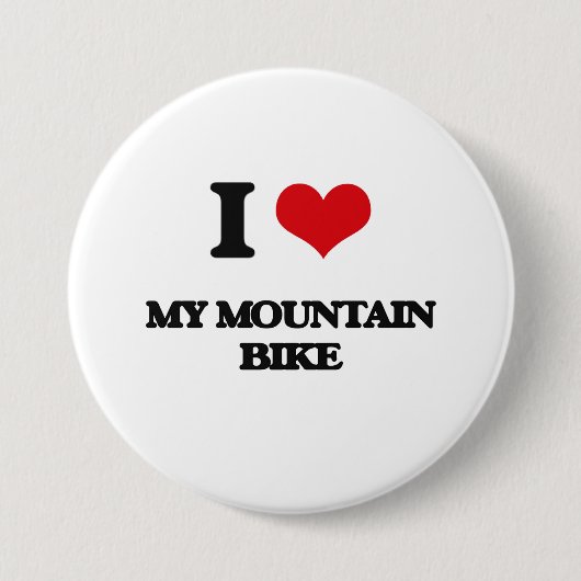Ik hou van mijn mountainbike ronde button 7,6 cm (Voorkant)