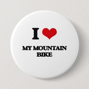 Ik hou van mijn mountainbike ronde button 7,6 cm