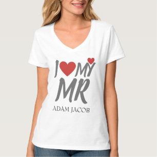 IK HOU VAN MIJN MR PAAR, SJABLOON AANPASSEN T-SHIRT