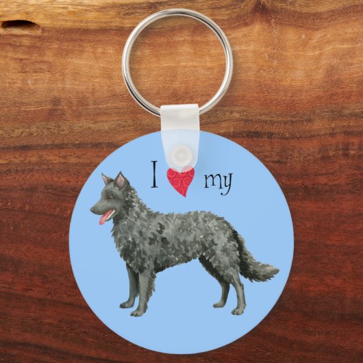 Ik hou van mijn Mudi Sleutelhanger (Voorkant)