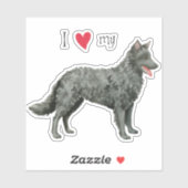 Ik hou van mijn Mudi Vinyl Sticker (Vel)