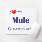 Ik hou van mijn muil (mannelijk muiltje) muismat (Met muis)
