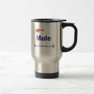Ik hou van mijn muil (Vrouw Mule) Reisbeker