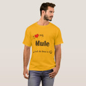 Ik hou van mijn muil (Vrouw Mule) T-shirt (Voorkant volledig)