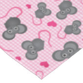 Ik hou van mijn muispatroon in roze tafelkleed (Gekanteld)