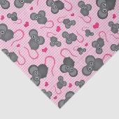 Ik hou van mijn muispatroon in roze tissuepapier (Detail)