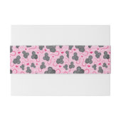 Ik hou van mijn muispatroon in roze uitnodigingen wikkel (Achterkant Voorbeeld)