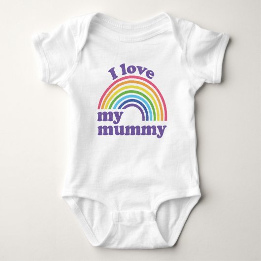 Ik hou van mijn Mummy - Mooie Regenboog Romper (Voorkant)