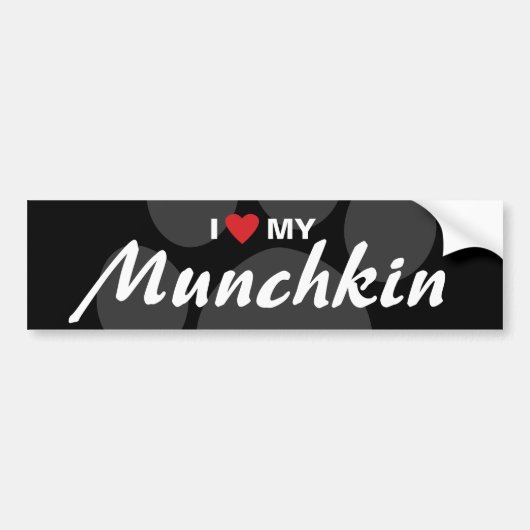 Ik hou van mijn Munchkin Bumpersticker (Voorkant)