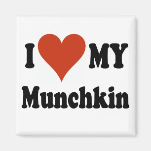 Ik hou van mijn munchkin Cat Gifts en Apparel Magneet