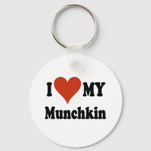 Ik hou van mijn munchkin Cat Gifts en Apparel Sleutelhanger