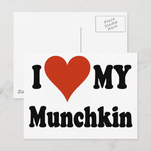 Ik hou van mijn Munchkin Merchandise Briefkaart (Voorkant / Achterkant)