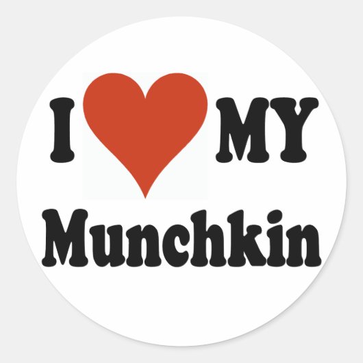 Ik hou van mijn Munchkin Merchandise Ronde Sticker (Voorkant)