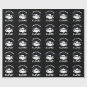 Ik hou van mijn Music Cloud Funny Weather Pun Dark Cadeaupapier (Vlak)
