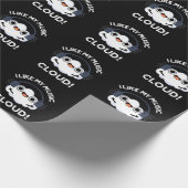 Ik hou van mijn Music Cloud Funny Weather Pun Dark Cadeaupapier (Hoek)