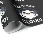 Ik hou van mijn Music Cloud Funny Weather Pun Dark Cadeaupapier (Rol Hoek)
