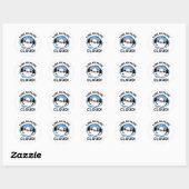 Ik hou van mijn Music Cloud Funny Weather Pun Ronde Sticker (Vel)