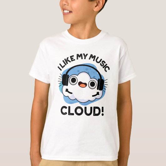 Ik hou van mijn Music Cloud Funny Weather Pun T-shirt (Voorkant)