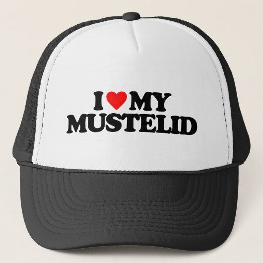 IK HOU VAN MIJN MUSTELID TRUCKER PET (Voorkant)