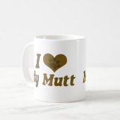 Ik hou van mijn mutt koffiemok (Voorkant links)