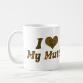 Ik hou van mijn mutt koffiemok (Links)