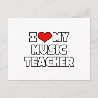 Ik hou van mijn muziekleraar briefkaart