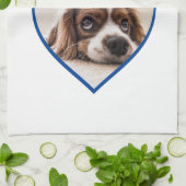 Ik hou van mijn naam Dog Blue Heart Photo Pet Theedoek (Gevouwen)