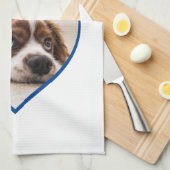 Ik hou van mijn naam Dog Blue Heart Photo Pet Theedoek (Quarter Fold)