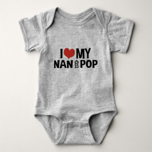 Ik hou van mijn Nan en Pop Baby Beanie Romper