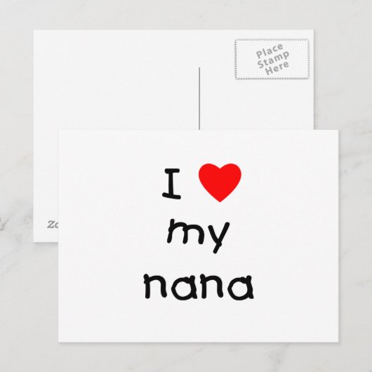 Ik hou van mijn nana briefkaart (Voorkant / Achterkant)