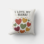 Ik hou van mijn Nana Country Hearts Kussen (Voorkant)