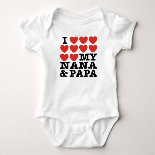Ik hou van mijn Nana en Papa Romper (Voorkant)