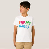 Ik hou van mijn nanny Kinder T-shirt (Voorkant volledig)