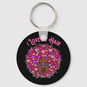 Ik hou van mijn natuurhaar Afro Kinky Valentijn Da Sleutelhanger