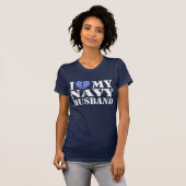 Ik hou van mijn Navy Husband T-shirt (Voorkant volledig)