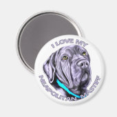 Ik hou van mijn Neapolitan Mastiff Magneet (Voorkant / Achterkant)