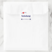 Ik hou van mijn nebelung (Vrouw kat) Ronde Sticker (Tas)