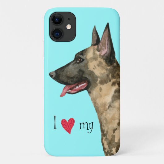 Ik hou van mijn Nederlandse herder Case-Mate iPhone Case (Achterkant)