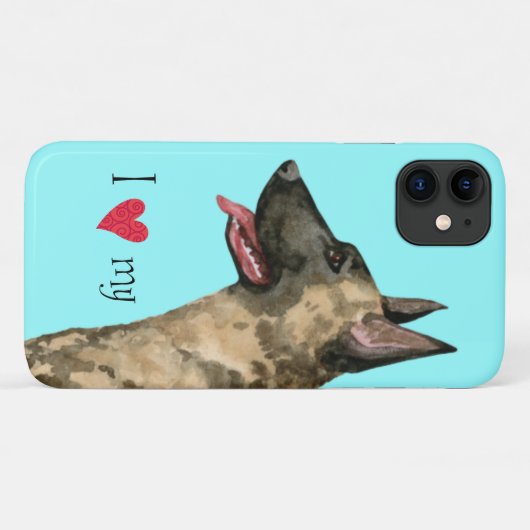 Ik hou van mijn Nederlandse herder Case-Mate iPhone Case (Achterkant (horizontaal))