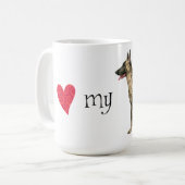 Ik hou van mijn Nederlandse herder Koffiemok (Voorkant links)