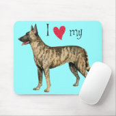 Ik hou van mijn Nederlandse herder Muismat (Met muis)