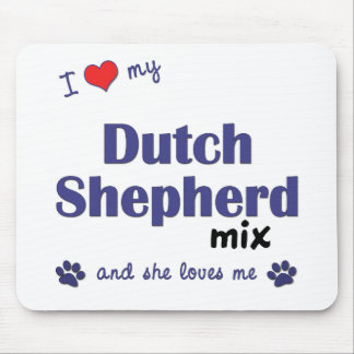 Ik hou van mijn Nederlandse herdermengen (Vrouw ho Muismat