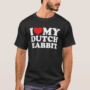 Ik hou van mijn Nederlandse konijn T-shirt