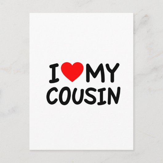 Ik hou van mijn neef briefkaart (Voorkant)