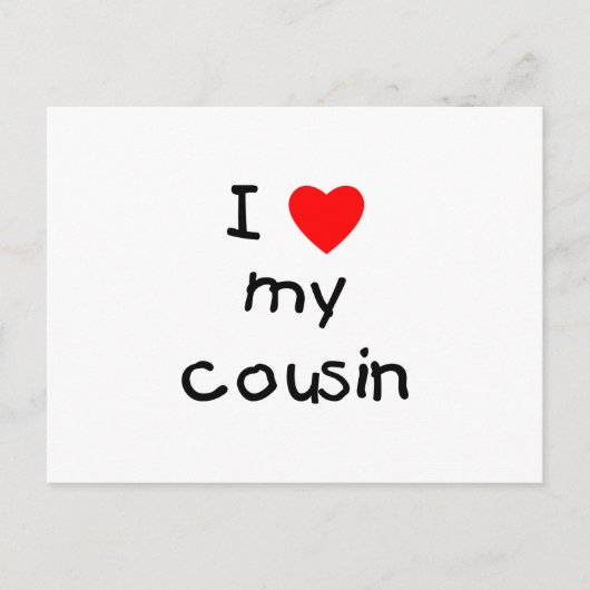 Ik hou van mijn neef briefkaart (Voorkant)