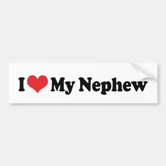 Ik hou van mijn neef bumpersticker (Voorkant)